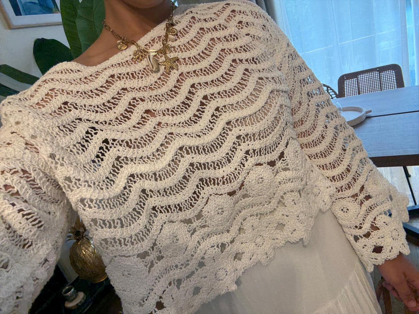 Top blanc à crochet - Bohème chic et intemporel