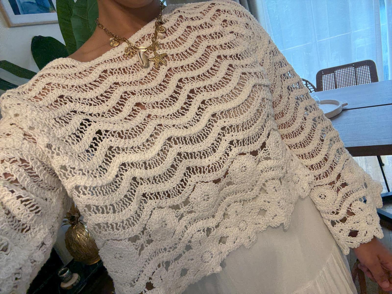 Top blanc à crochet  - Bohème chic et intemporel