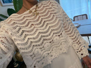 Top blanc à crochet  - Bohème chic et intemporel