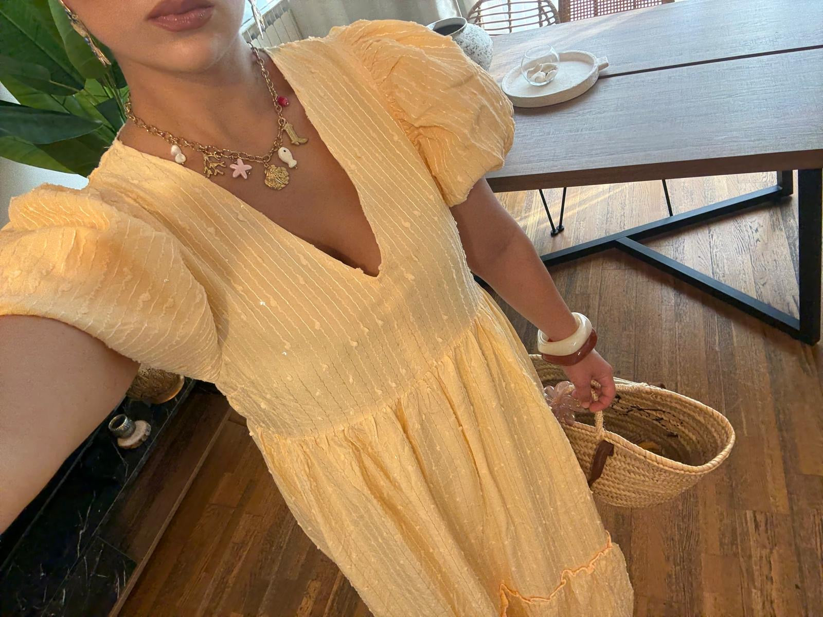 Robe Jaune Pastel Bohème - Longueur Maxi