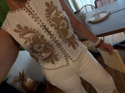 Ensemble Bohème Chic - Gilet et Pantalon Brodés