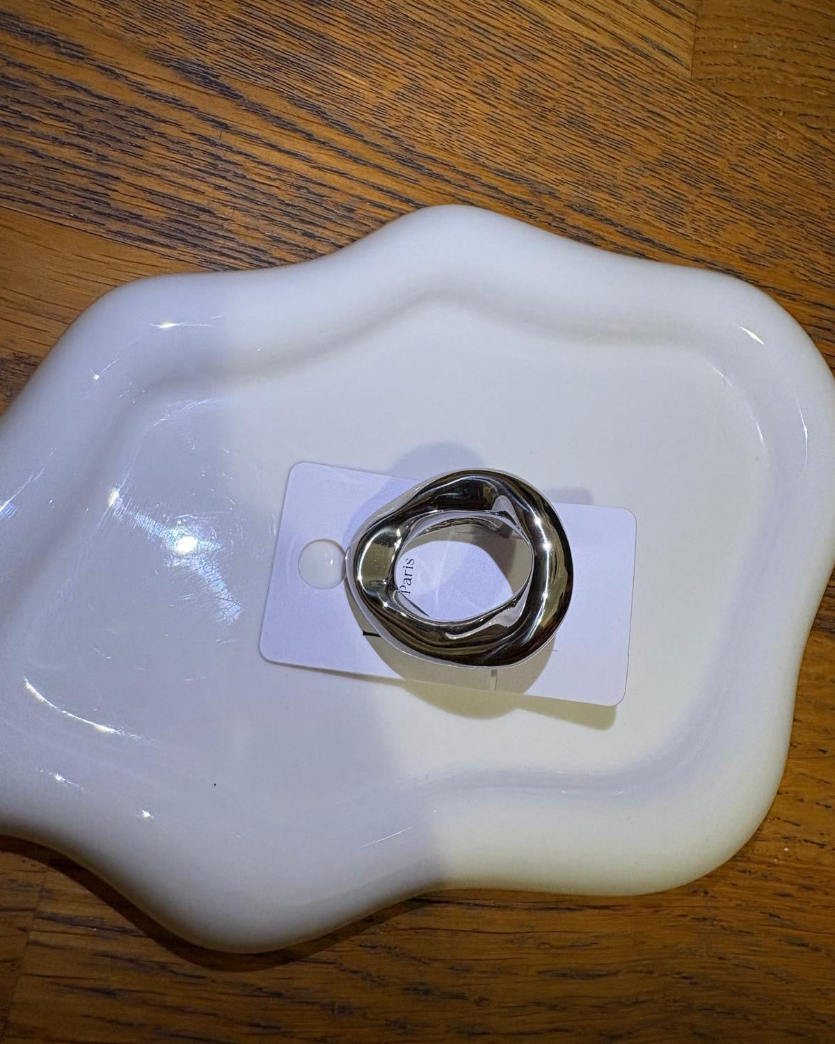 Bague minimaliste ondulé