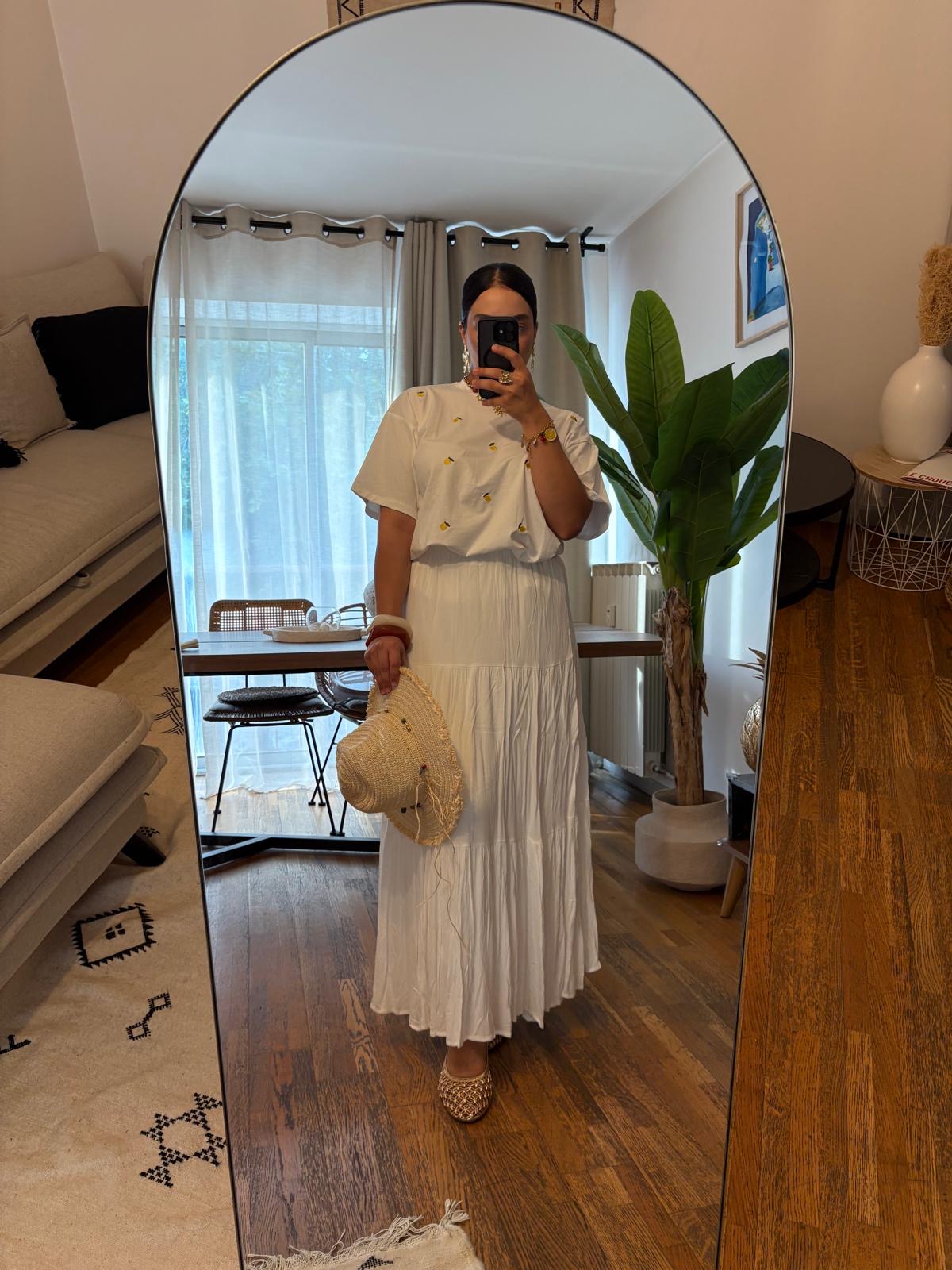 Tee shirt blanc motifs citrons - Frais & Vitaminée