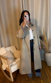 Trench oversize beige – coupe droite