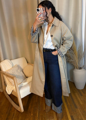 Trench oversize beige – coupe droite