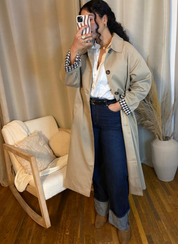 Trench oversize beige – coupe droite