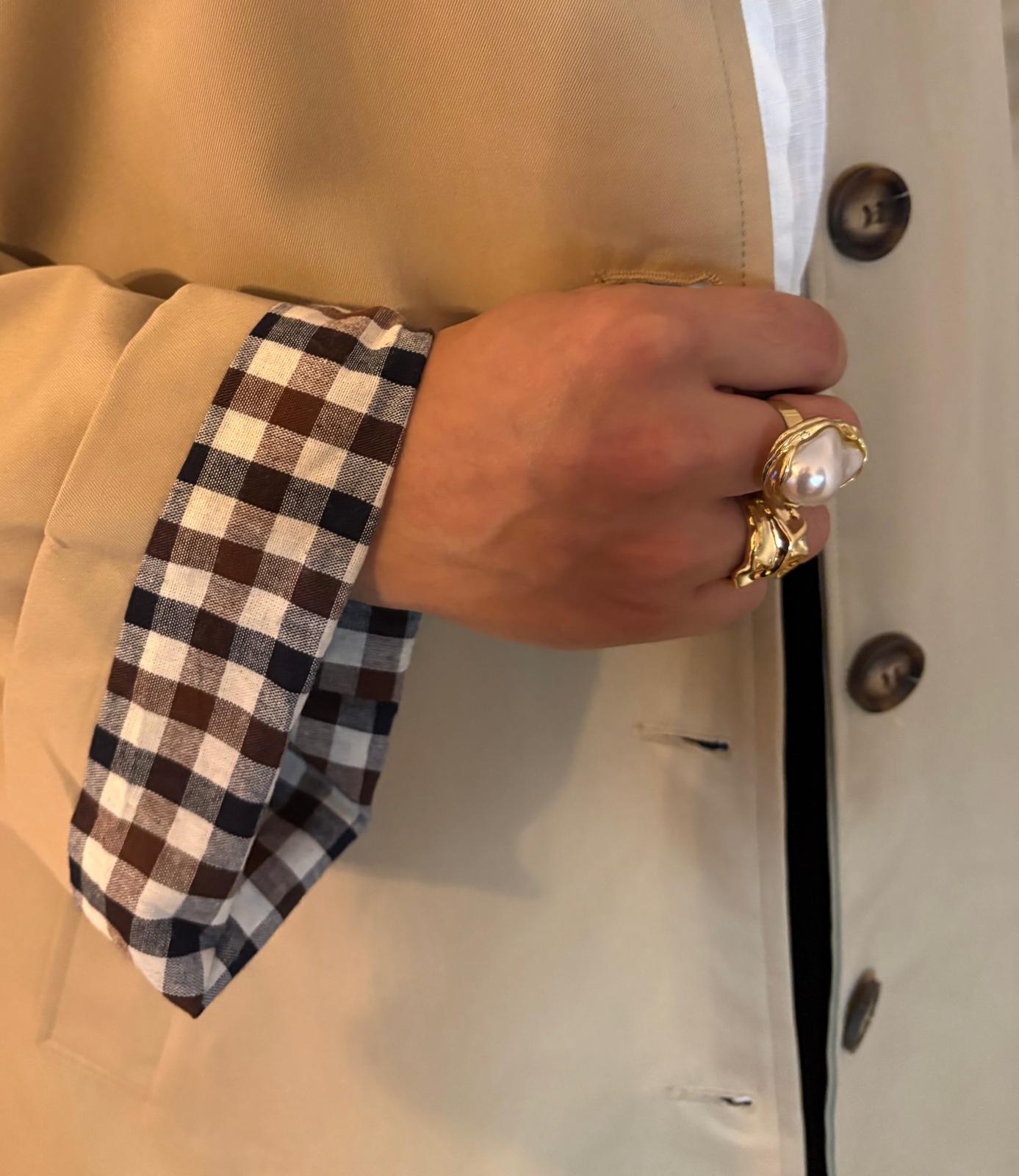 Trench oversize beige – coupe droite