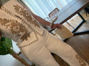 Ensemble Bohème Chic - Gilet et Pantalon Brodés