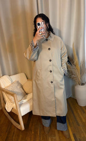 Trench oversize beige – coupe droite
