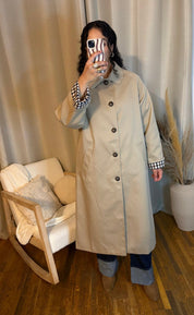 Trench oversize beige – coupe droite