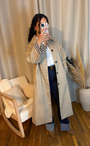 Trench oversize beige – coupe droite