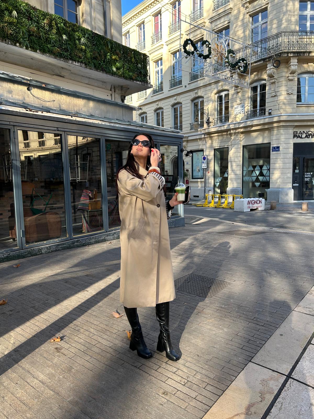 Trench oversize beige – coupe droite