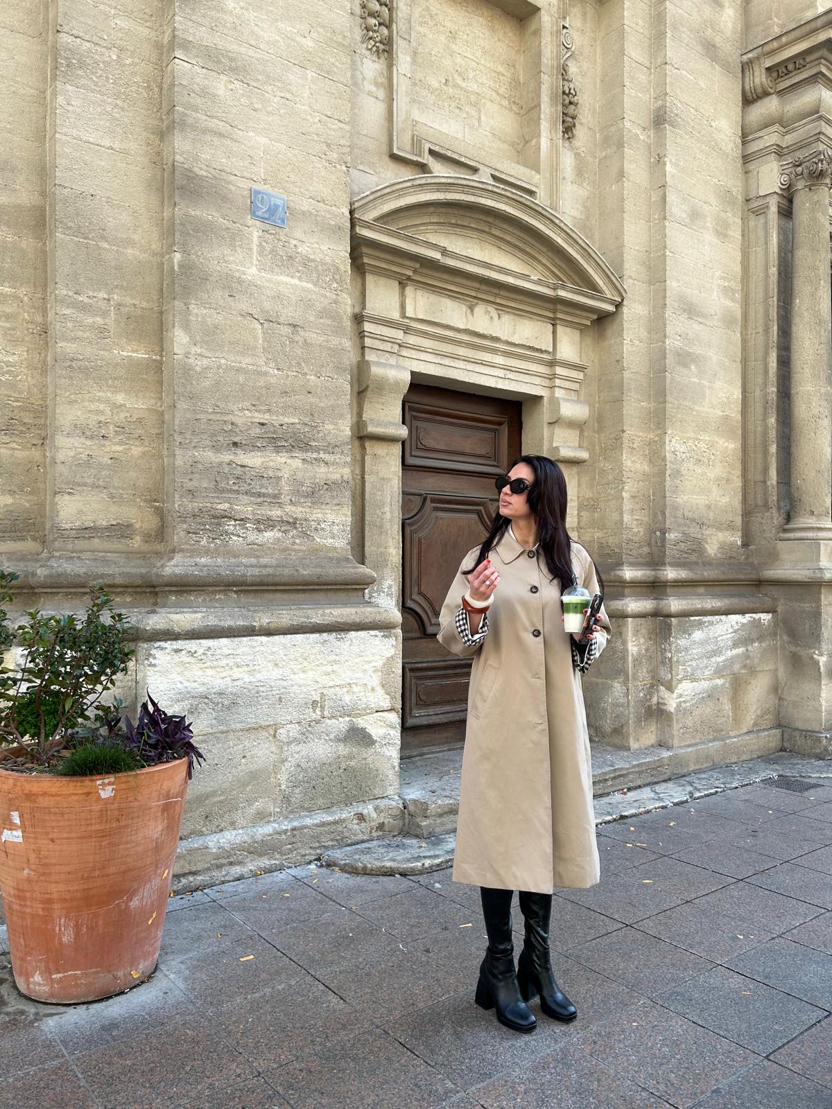 Trench oversize beige – coupe droite