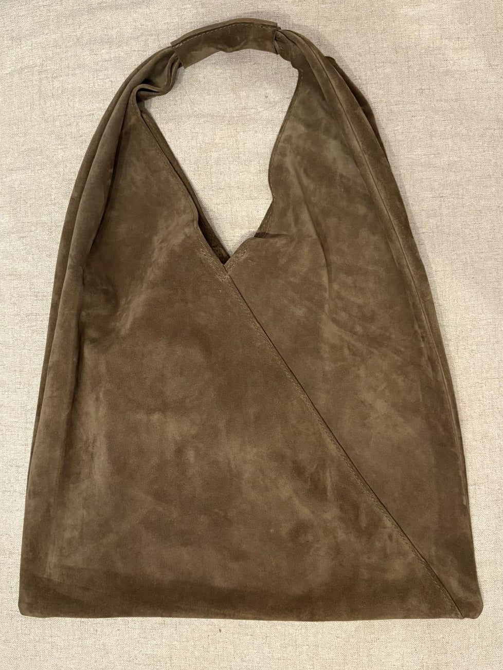 Grand sac cabas - fait main cuir véritable / daim en PRÉCOMMANDE