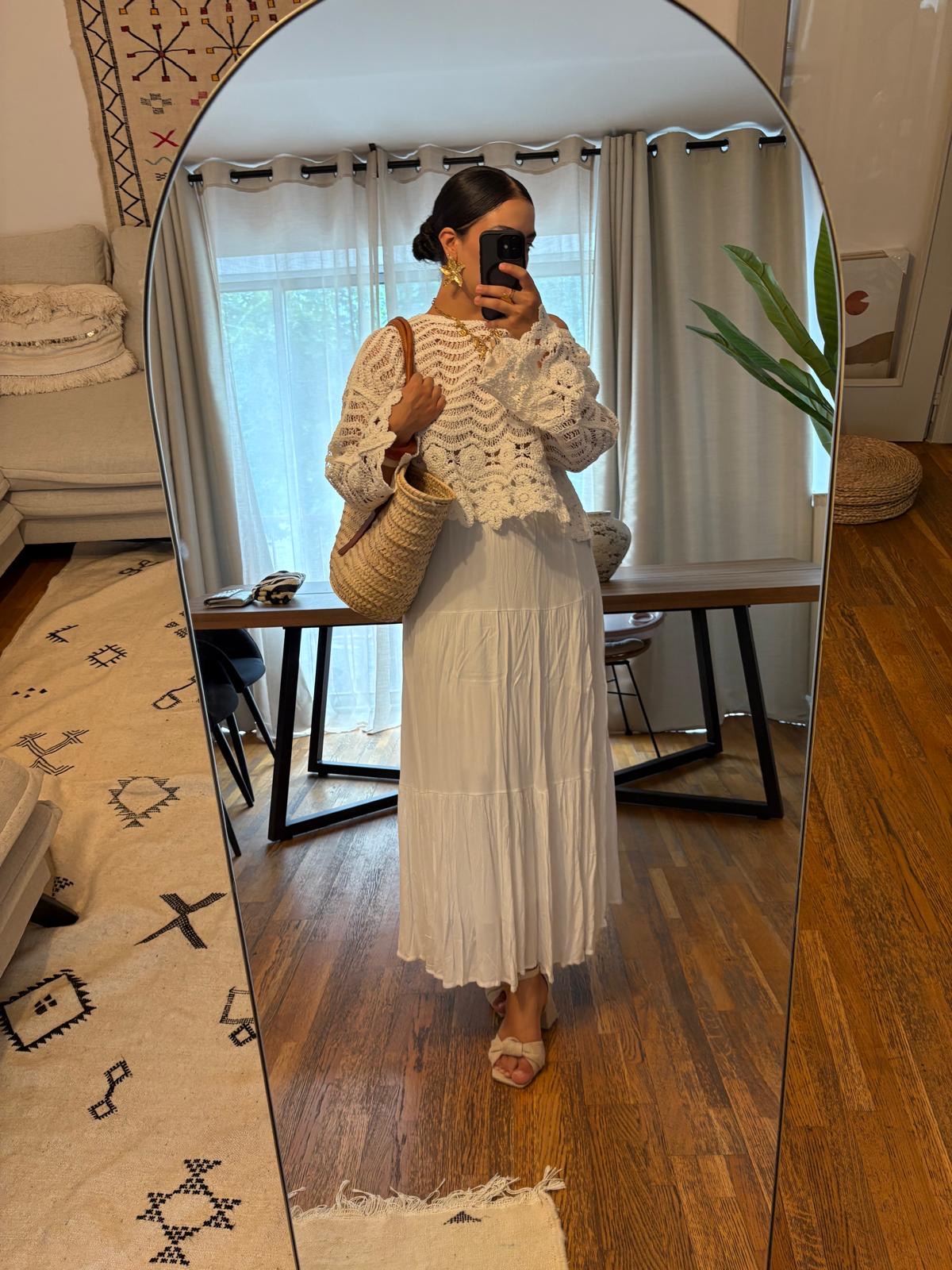 Top blanc à crochet  - Bohème chic et intemporel