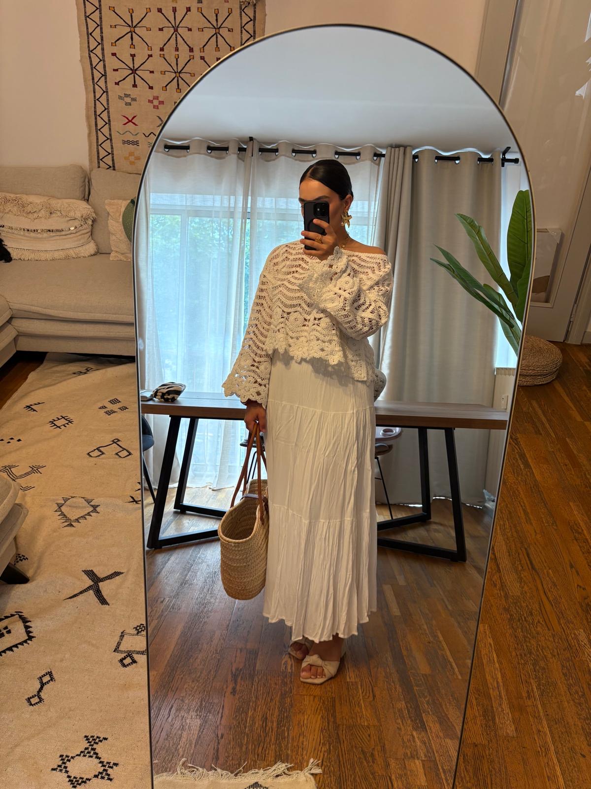 Top blanc à crochet  - Bohème chic et intemporel